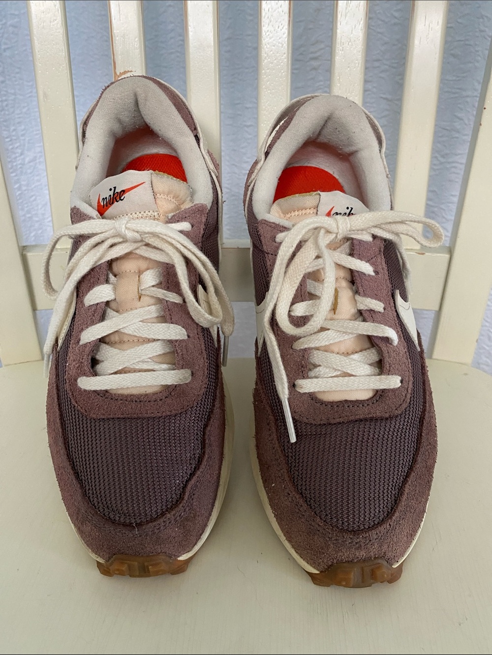 Nike Waffle Debut Vintage Maeve and Cream Women's  Trainers Mesh Suede  Sneakers